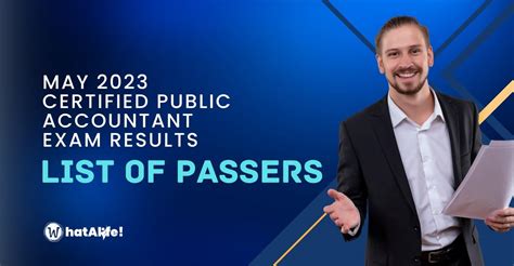 list of cpa passers|LIST OF PASSERS: May 2023 Licensure .